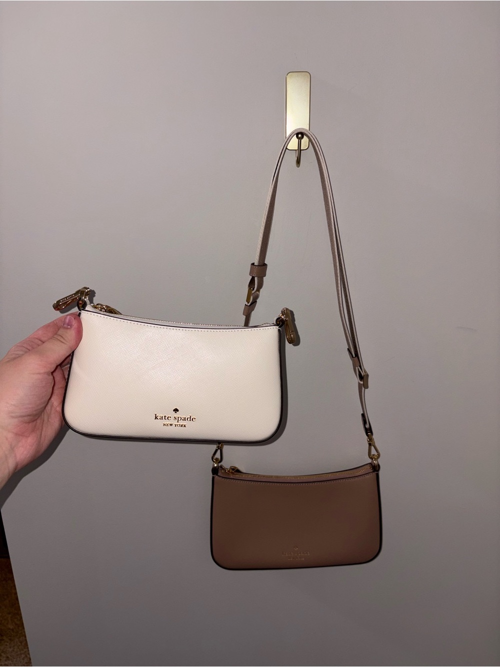 Kate Spade Dual Cream & Tan Crossbody Purse! - Picture 8 of 11